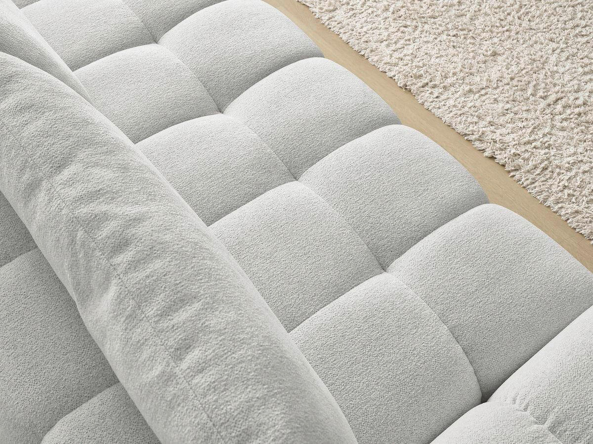 3-SITZER-SOFA EVEREST Flachgewebe Hellgrau  - Hellgrau/Schwarz, MODERN, Kunststoff/Textil (278/90/115cm)