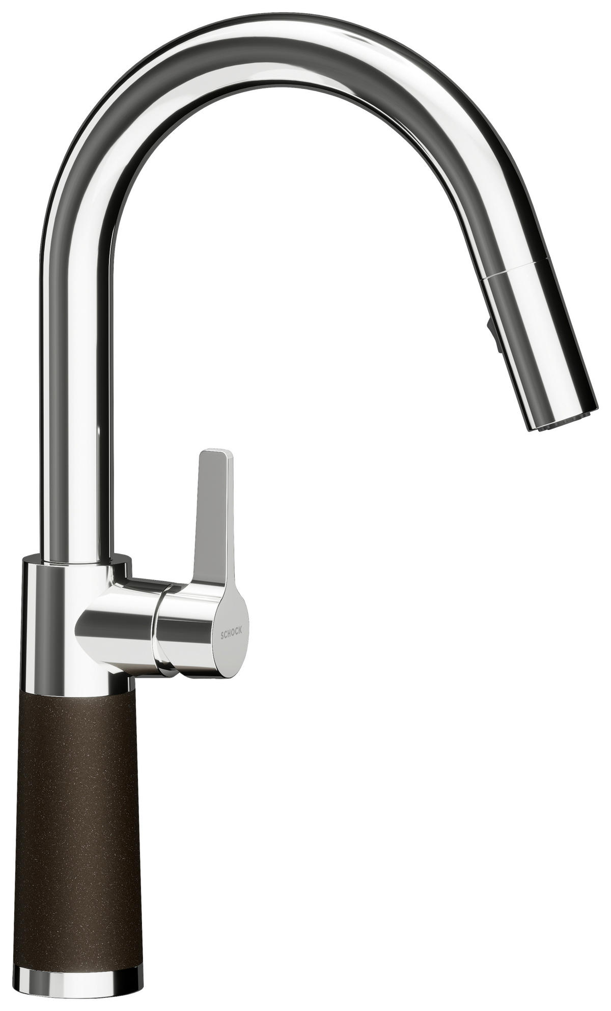 KÜCHENARMATUR 555120BRO  - Chromfarben/Bronzefarben, Basics, Stein/Metall (5,2/37,7/20cm) - Schock