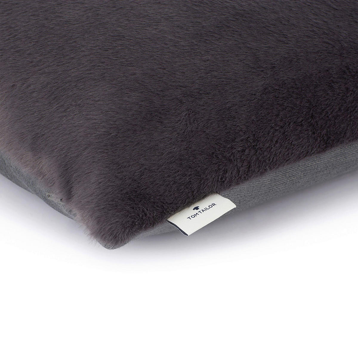 KISSENHÜLLE Natural 45/45 cm  - Dunkelgrau/Anthrazit, KONVENTIONELL, Textil (45/45cm) - Tom Tailor