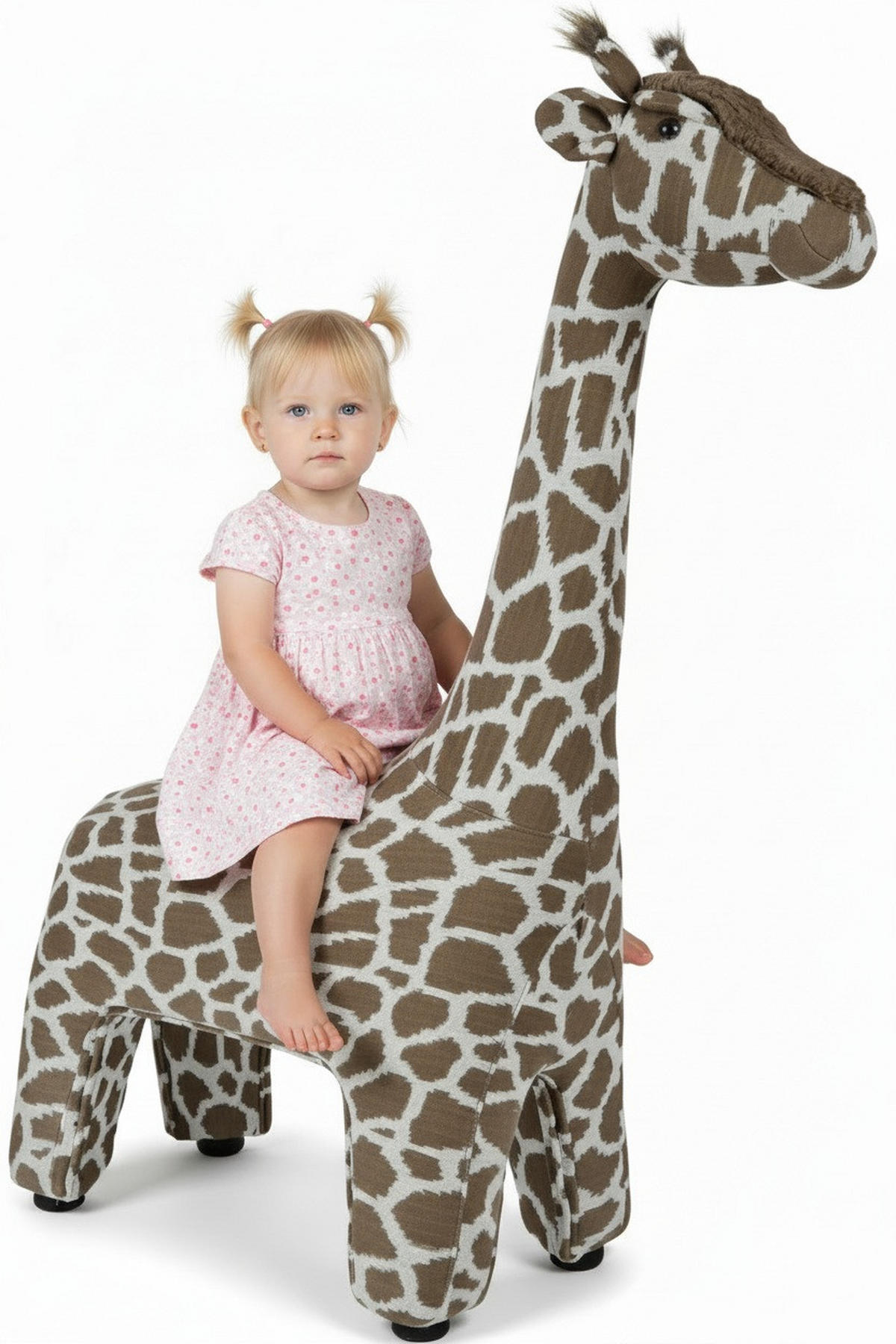 BARNFÅTÖLJ  - vit/brun, Basics, textil (98/125/35cm) - Best Price