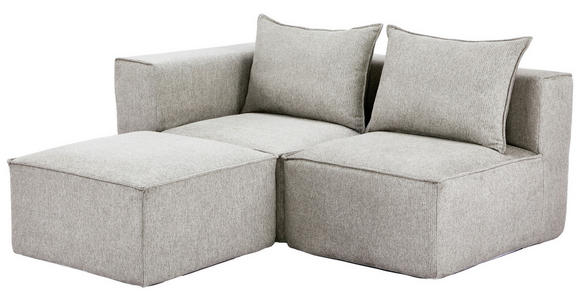 HOCKER in Textil Naturfarben  - Naturfarben, Design, Kunststoff/Textil (71/41/71cm) - Carryhome