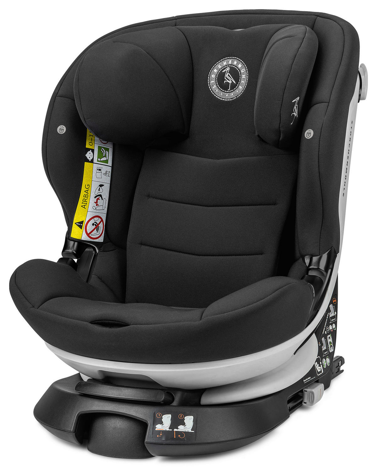 KINDERAUTOSITZ Niki Kid Onyx   - Schwarz, Basics, Textil (45/59/53,5cm) - Storchenmühle