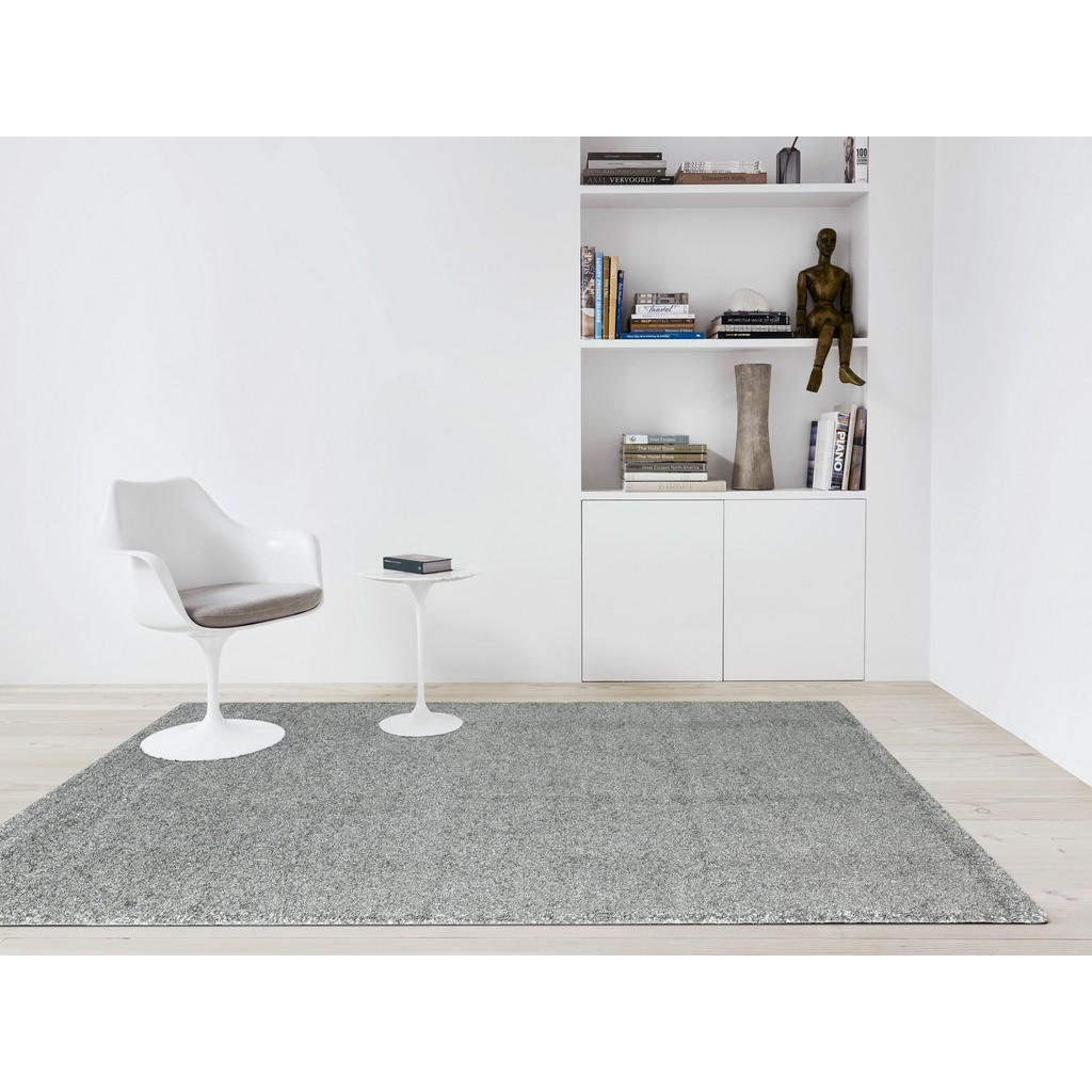 Thumbnail - Novel Webteppich Spring, Grau, Taupe, Textil, Uni, rechteckig, 67x140 cm, Oeko-Tex® Standard 100, für Fußbodenheizung ge...