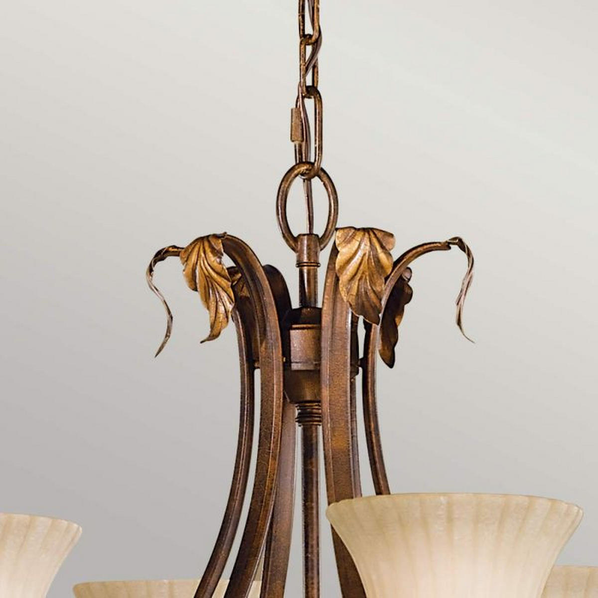 LUSTER  73/82 cm      Sonomavalley  - crvenosmeđa, Konvencionalno, staklo/metal (73/82cm) - Elstead Lighting