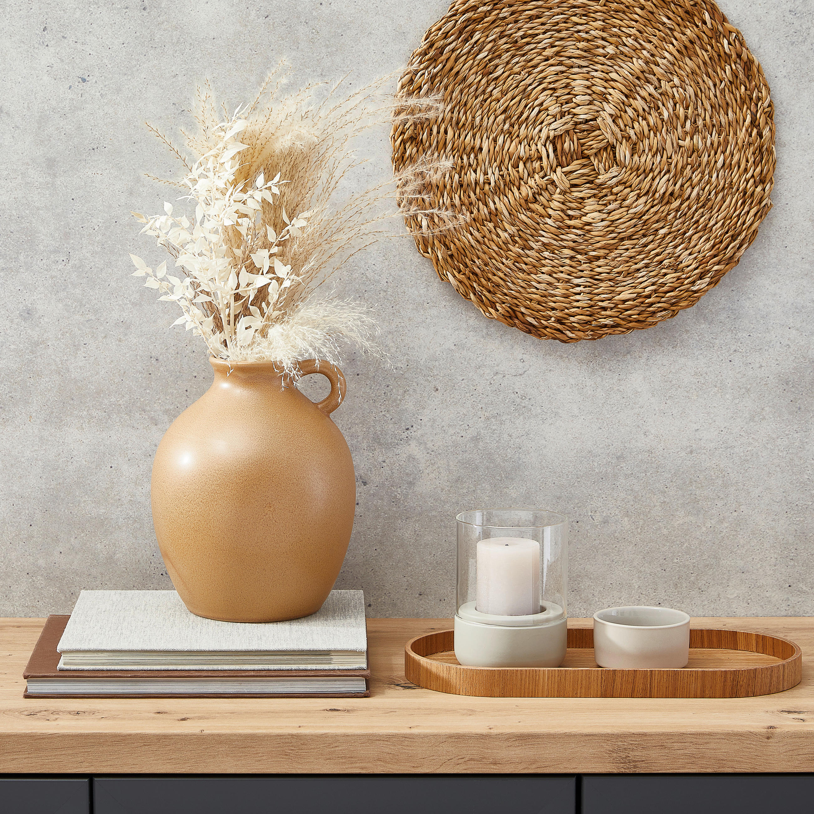 VASE 24 cm - Braun, Basics, Keramik (19/24/19cm)