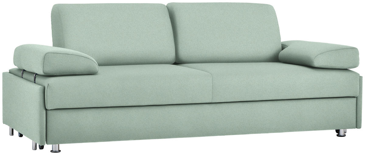 SCHLAFSOFA in Textil Mintgrün  - Chromfarben/Mintgrün, Design, Textil/Metall (212/84/100cm) - Bali