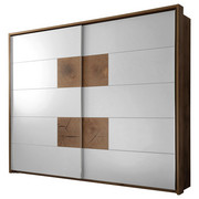 ORMAR S KLIZNIM VRATIMA - bijela/boje hrasta, Design, drvni materijal/metal (280/230/60cm) - Hom`in