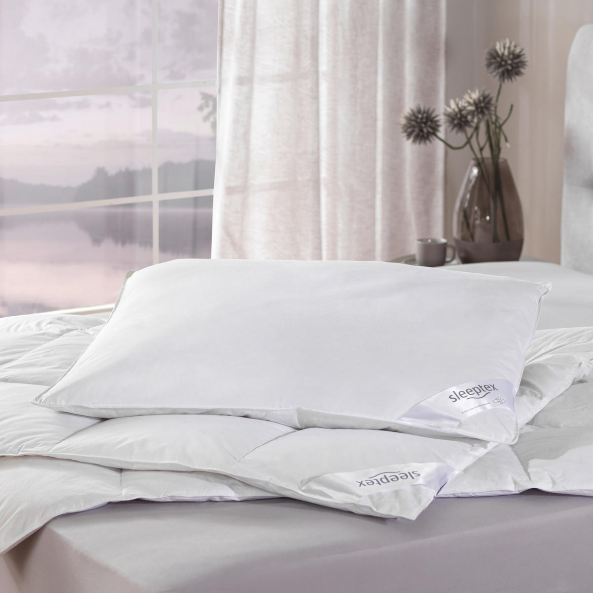 TŘÍKOMOROVÝ POLŠTÁŘ, 70/90 cm - bílá, Basics, textil (70/90cm) - Sleeptex