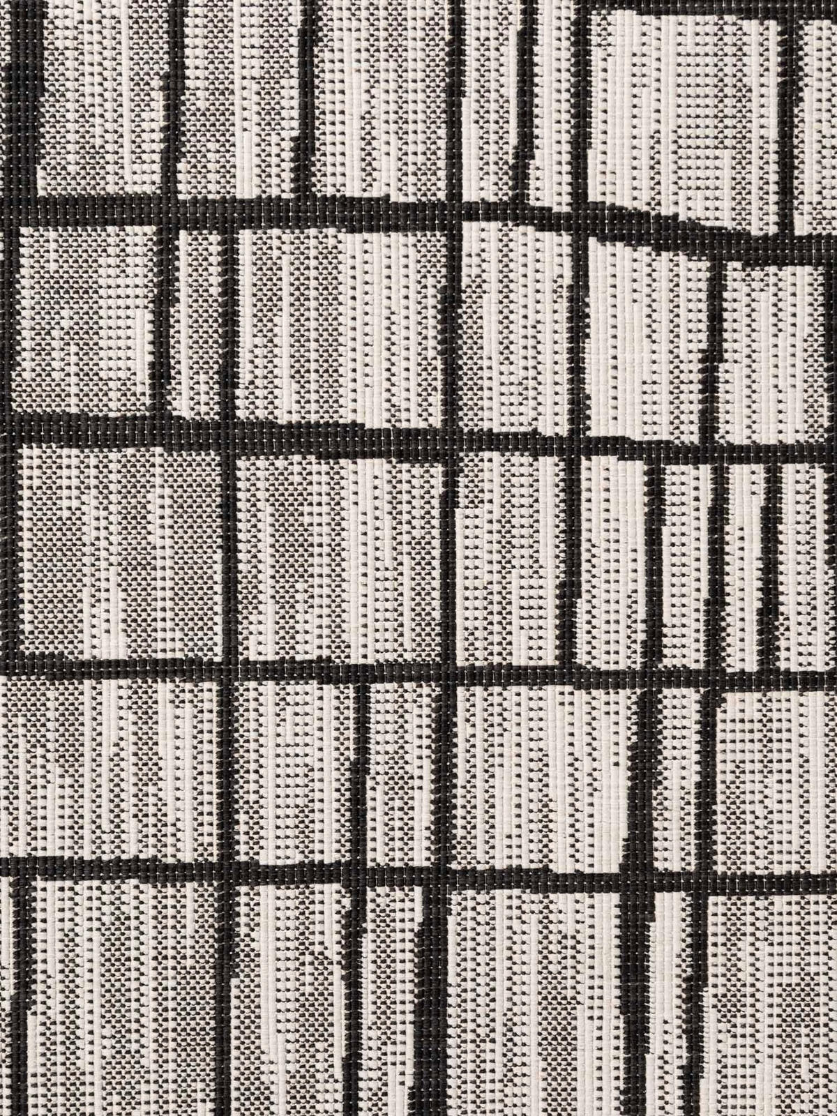 FLACHWEBETEPPICH 160 cm Haringey Schwarz, Weiß rund  - Schwarz/Weiß, Basics, Kunststoff (160cm)