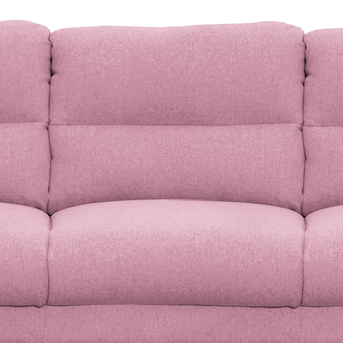 3-SITZER-SOFA in Webstoff Rosa  - Schwarz/Rosa, Design, Holz/Textil (209/87/88cm) - Livetastic