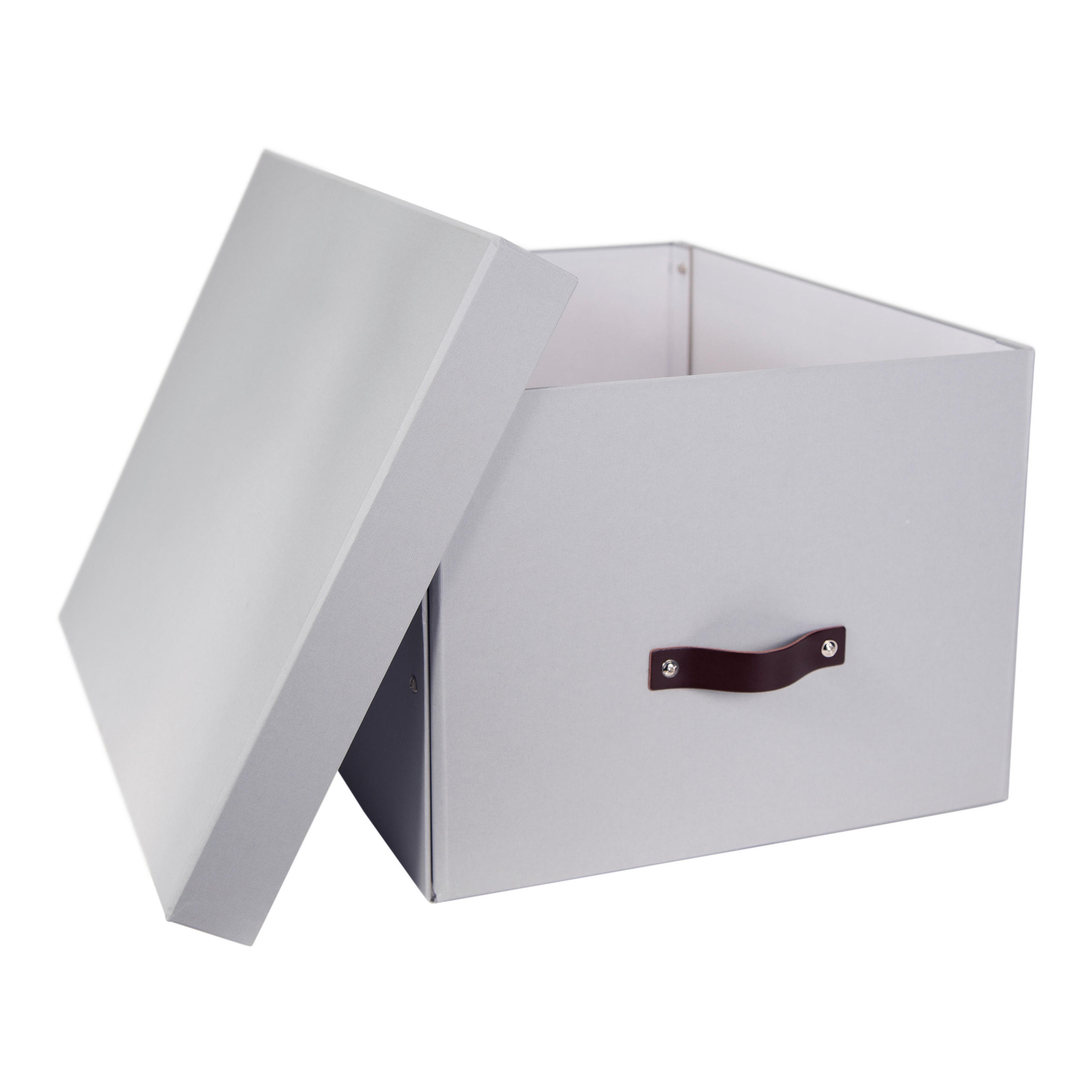 AUFBEWAHRUNGSBOX - Hellgrau/Grau, Basics, Karton/Papier (38/28.5/50.5cm)