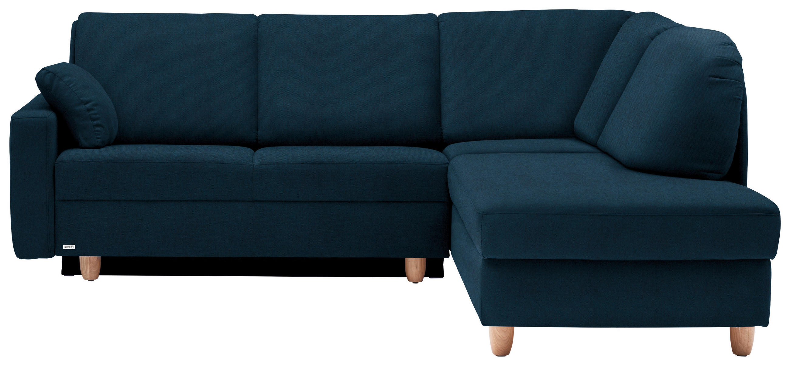 ECKSOFA in Flachgewebe Dunkelblau  227/208 cm  - Eichefarben/Rot, KONVENTIONELL, Holz/Textil (227/208cm) - Sedda