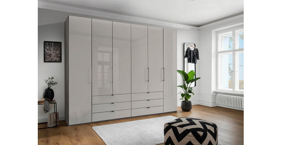 KOMBISCHRANK 250/216/58 cm 6-türig  - Schieferfarben/Dunkelbraun, KONVENTIONELL, Glas/Holzwerkstoff (250/216/58cm) - Dieter Knoll