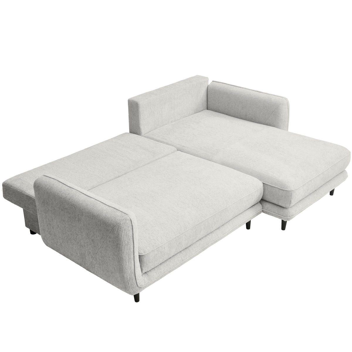 ECKSOFA in Struktur Naturfarben  - Schwarz/Naturfarben, Konventionell, Holz/Textil (247/170cm) - Carryhome