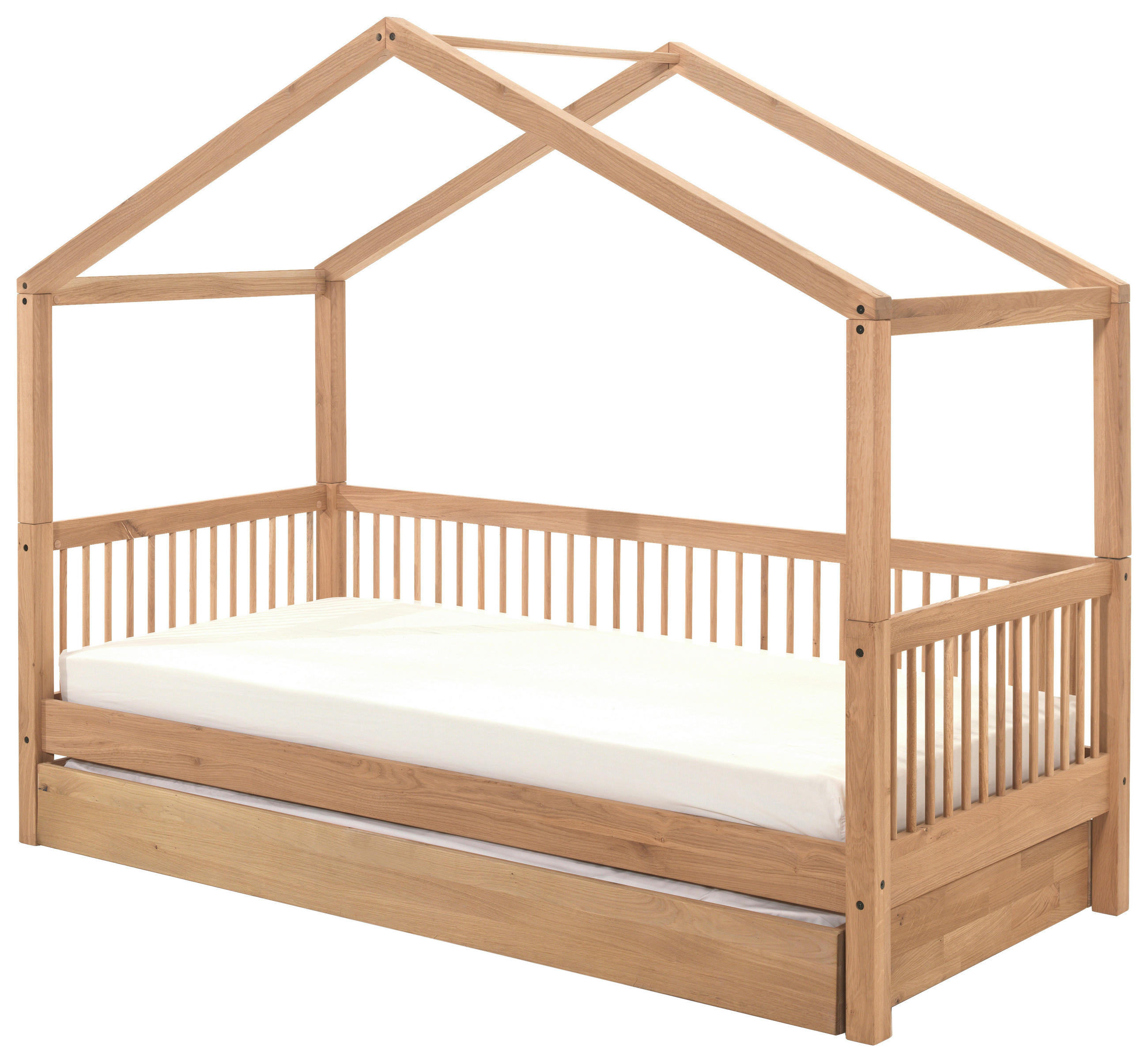 HAUSBETT Rollrost, Bettschublade 90/200 cm  - Naturfarben, MODERN, Holz (90/200cm) - MID.YOU