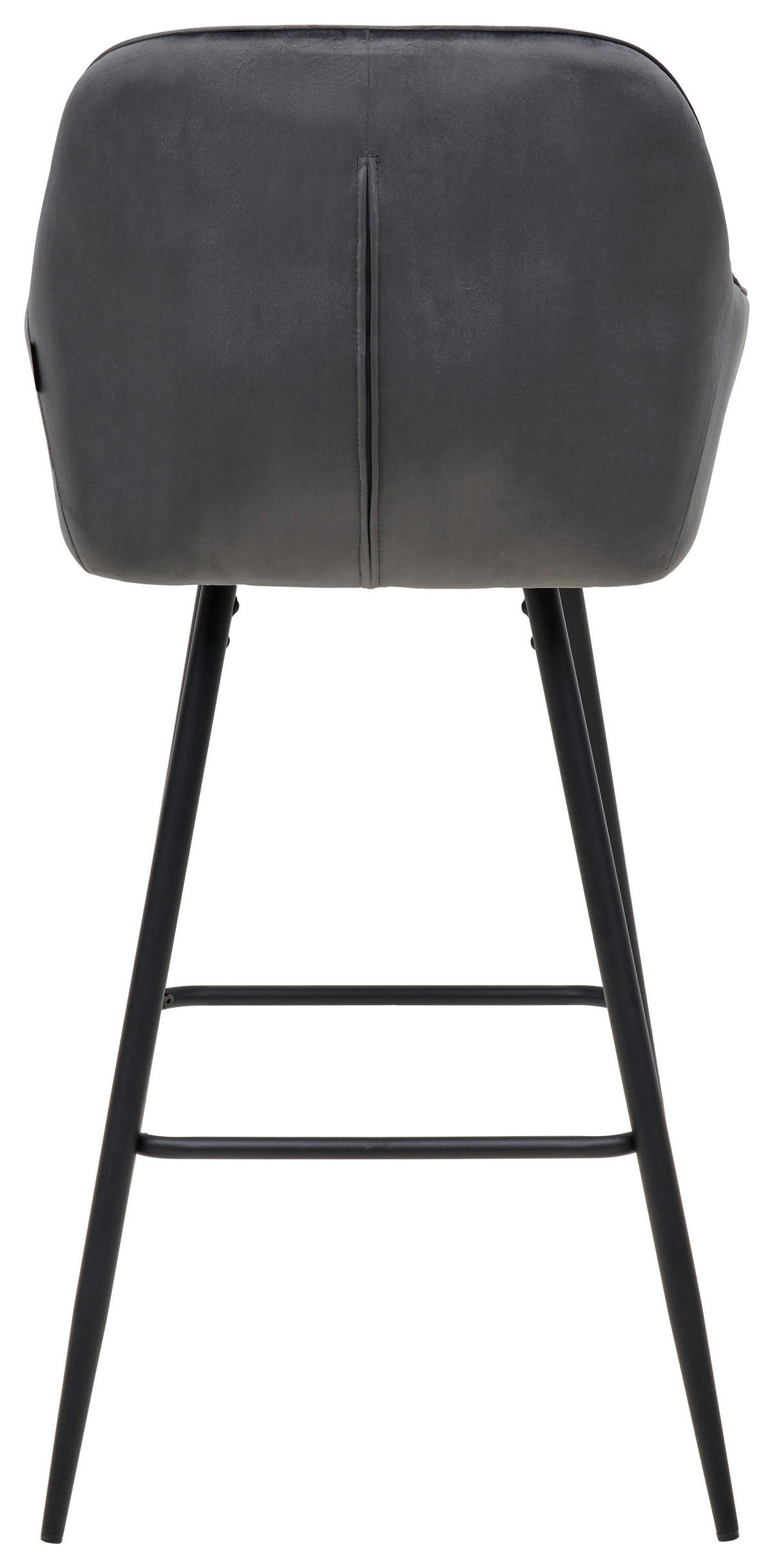 BARHOCKER in Metall, Textil Grau  - Schwarz/Grau, Design, Textil/Metall (55/107/53cm) - Carryhome