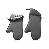 OFENHANDSCHUH Schwarz, Weiss  - Weiss/Schwarz, Basics, Kunststoff (18/2/32cm) - moHA!