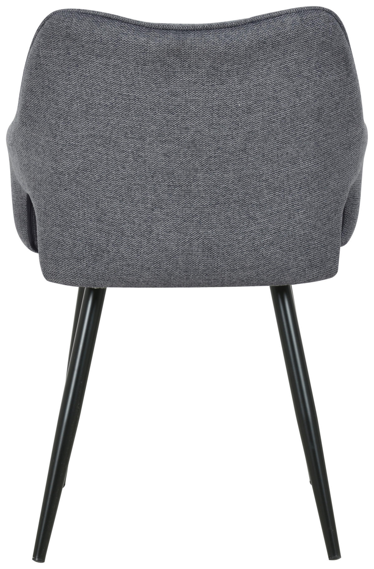 ARMLEHNSTUHL  in Eisen Webstoff  - Schwarz/Grau, MODERN, Holz/Textil (60,5/81,5/55,5cm) - MID.YOU