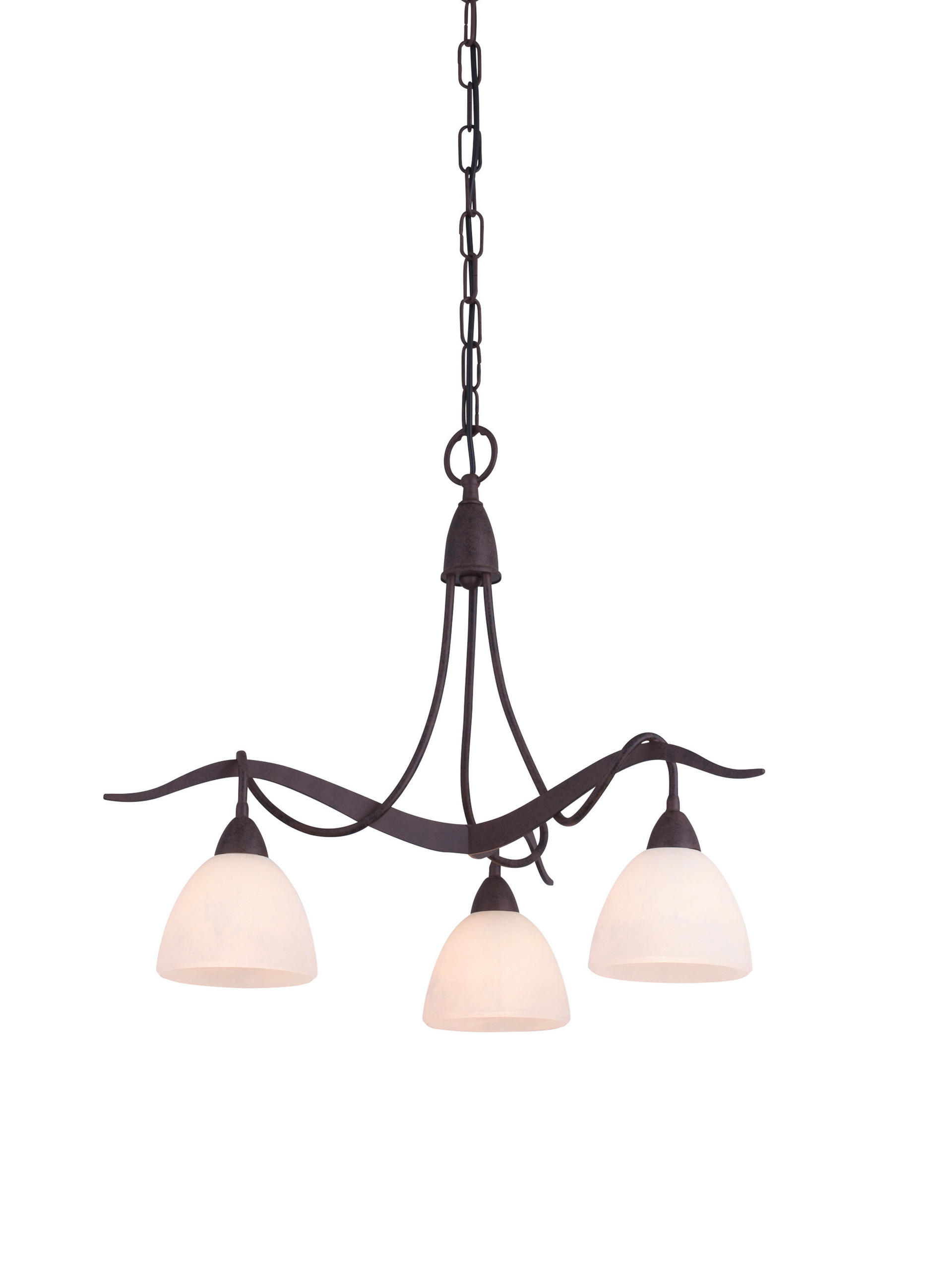 HÄNGELEUCHTE 60/113/60 cm  - Creme/Weiß, KONVENTIONELL, Glas/Metall (60/113/60cm)