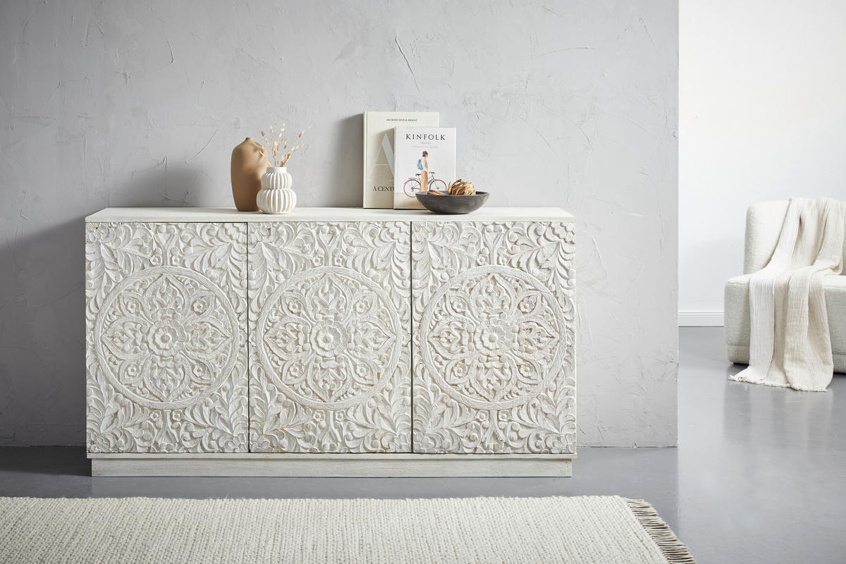 SIDEBOARD  in 160/85/40 cm  - Weiß, Design, Holz (160/85/40cm) - Livetastic