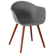 GARTENSESSEL Eukalyptusholz massiv - Anthrazit/Naturfarben, Design, Holz/Kunststoff (52/81/58cm) - Ambia Garden