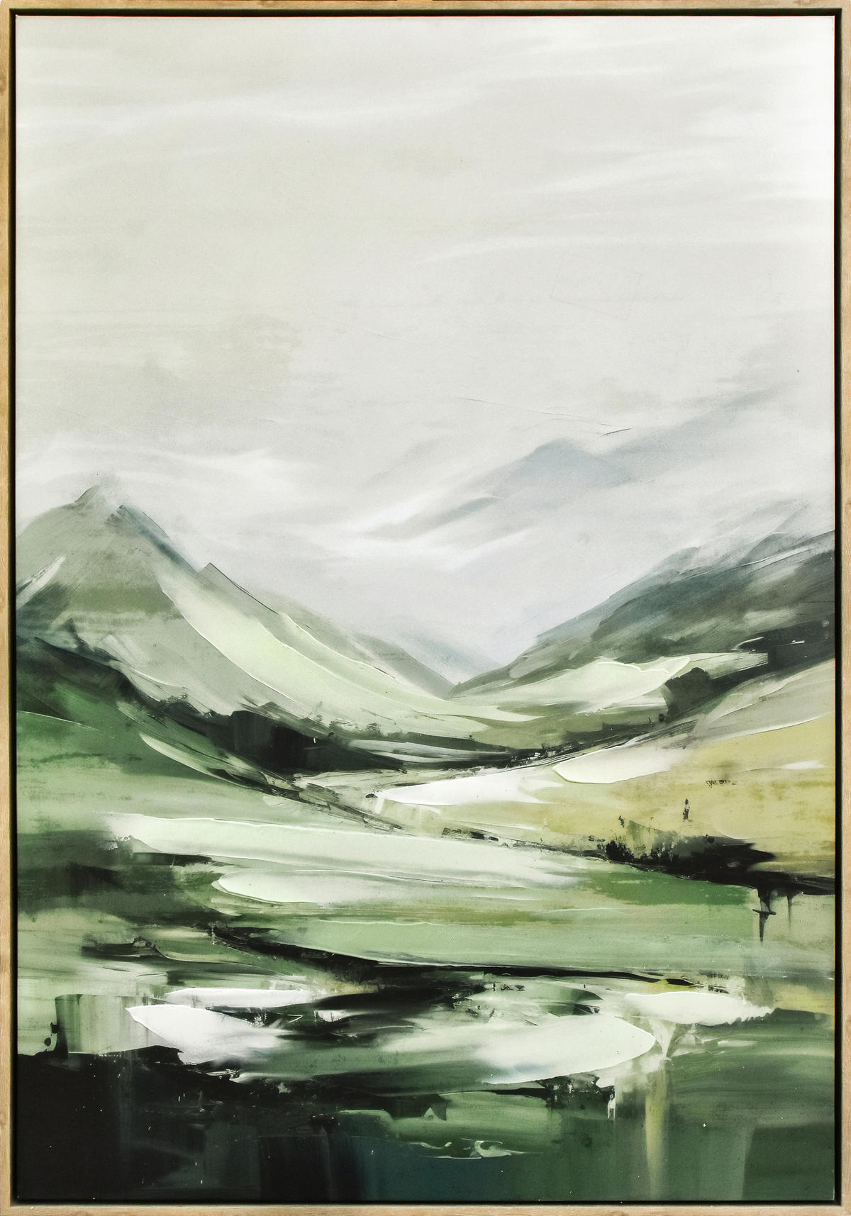 ÖLGEMÄLDE Landschaft & Natur 80/120 cm  - Naturfarben/Grün, LIFESTYLE, Holzwerkstoff/Kunststoff (80/120cm) - Monee