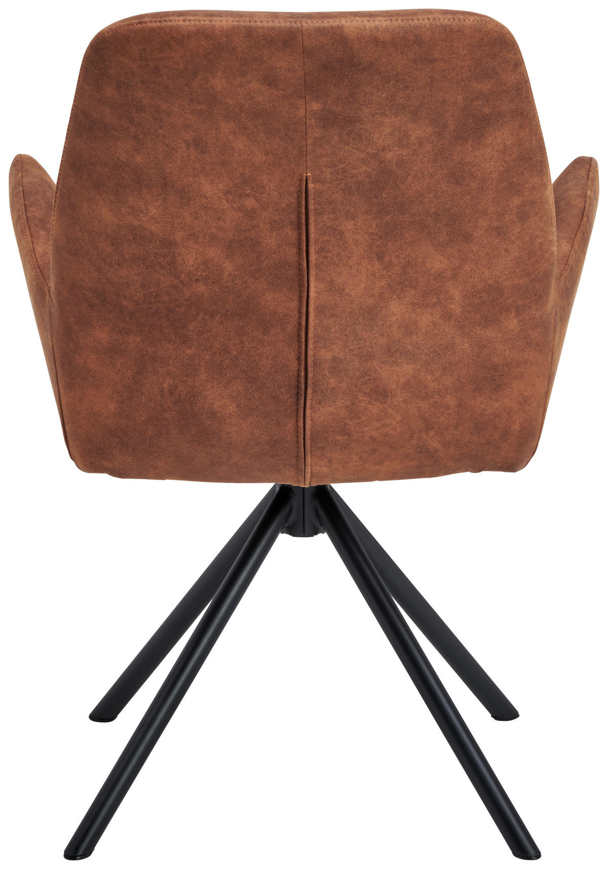 ARMLEHNSTUHL  Sitzfläche 360° drehbar, inklusive Armlehnen Webstoff  - Schwarz/Orange, Basics, Textil/Metall (60.5/88/62cm) - MID.YOU