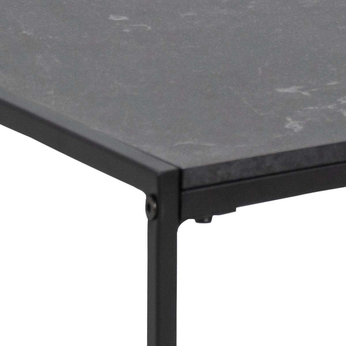 KONFERENČNÍ STOLEK, černá, kov, kompozitní dřevo, 80/80/48 cm - černá, Moderní, kov/kompozitní dřevo (80/80/48cm) - Hom`in