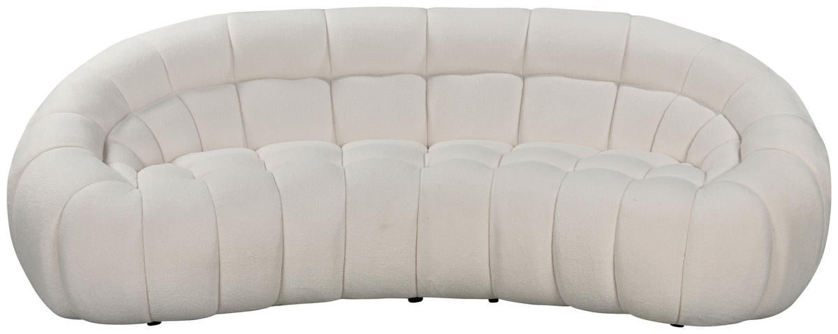 3-SITZER-SOFA in Struktur Creme  - Creme/Schwarz, Design, Kunststoff/Textil (234/79/119cm) - Carryhome