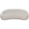 3-SITZER-SOFA in Struktur Creme  - Creme/Schwarz, Design, Kunststoff/Textil (234/79/119cm) - Carryhome