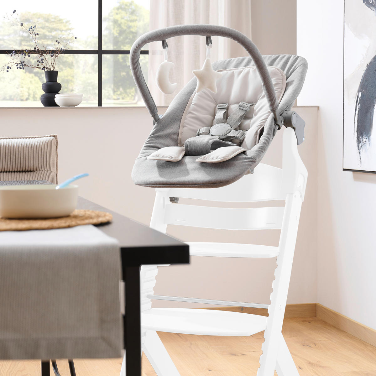 SCHAUKELWIPPE Grau   - Grau, Basics, Kunststoff/Textil (66/45/48-58cm) - My Baby Lou