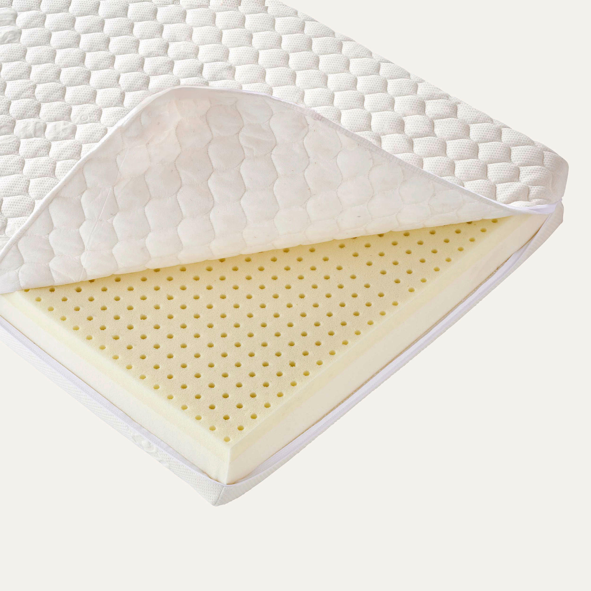 KINDERMATRATZE Höhe ca. 12 cm  - Weiß, Basics, Textil (1/1/1cm) - Hoppekids