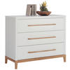 KOMMODE , 110/92/47 cm, 3 Schublade(n)  - Eichefarben/Weiß, LIFESTYLE, Holz/Holzwerkstoff (110/92/47cm) - Stylife