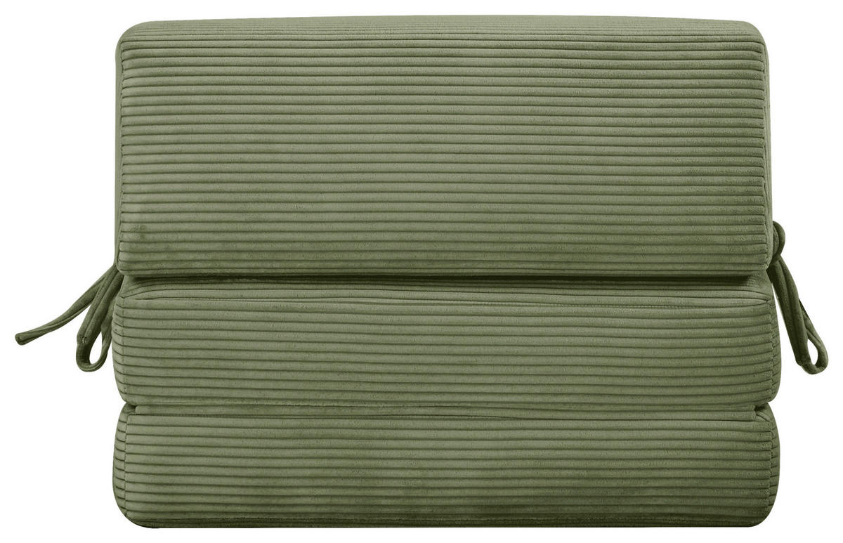 SCHLAFSESSEL Cord Olivgrün    - Olivgrün, Design, Textil/Metall (65/57/81cm) - Livetastic
