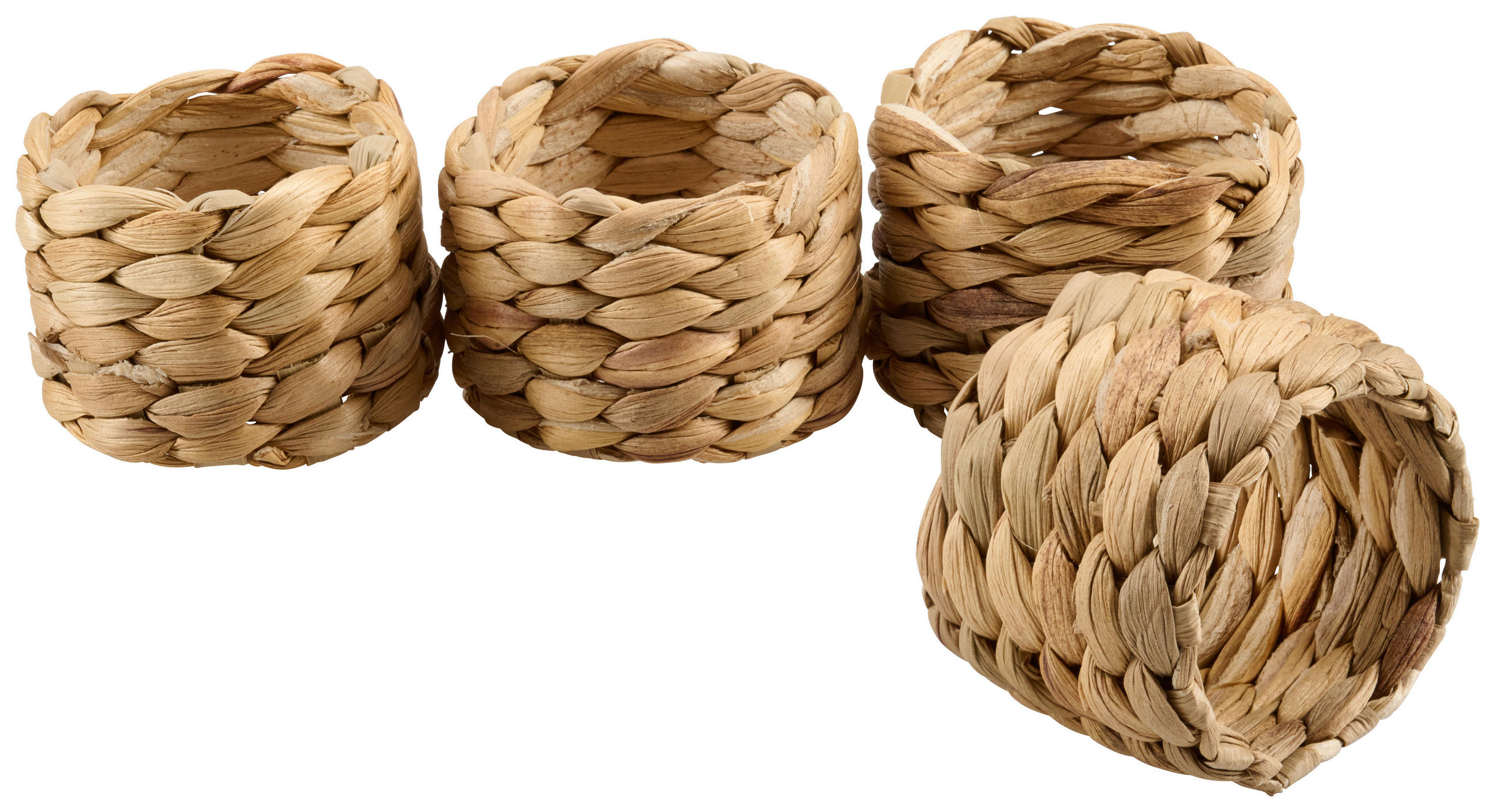 SERVETTRING   4 styck  - naturfärgad, Basics, naturmaterial (4,5/3,5cm)