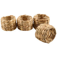 SERVETTRING   4 styck  - naturfärgad, Basics, naturmaterial (4,5/3,5cm)