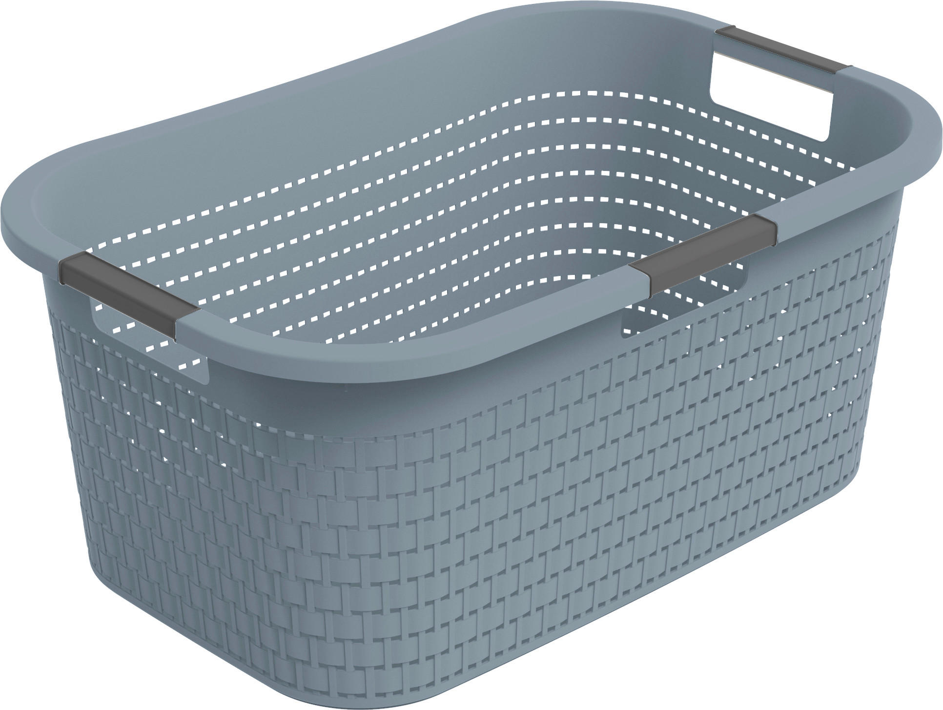 WÄSCHEKORB - Hellblau, KONVENTIONELL, Kunststoff (58/38,9/25,1cm) - Rotho