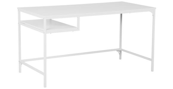 SCHREIBTISCH 140/70/75 cm  in Weiß  - Weiß, LIFESTYLE, Holzwerkstoff/Metall (140/70/75cm) - Carryhome