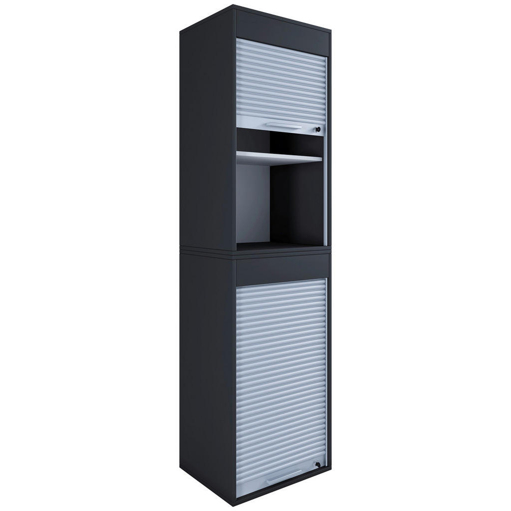 Aktenschrank Aktos XL Schwarz/Grau B: 50 cm