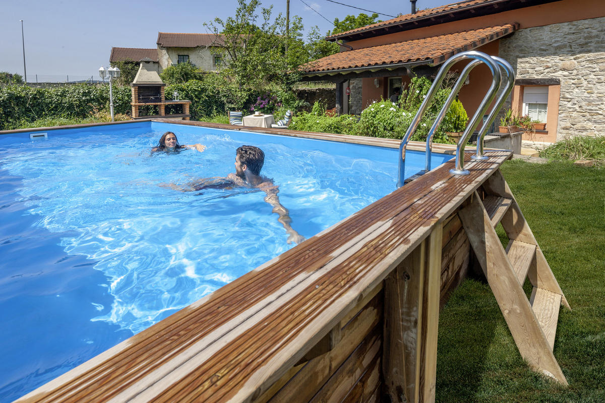 POOL SET GRE KPBRC620 MANGO 2021 618/320/130 cm  - Naturfarben/Kieferfarben, KONVENTIONELL (618/320/130cm) - Gre
