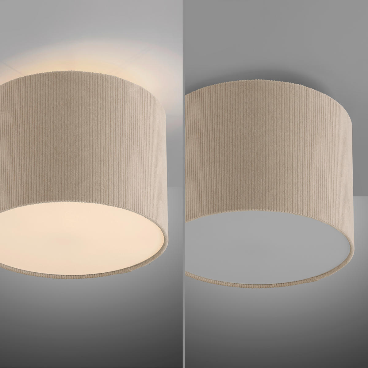 LED PLAFONJERA Duro  - bež, Osnovno, drvo/metal (35/23cm)