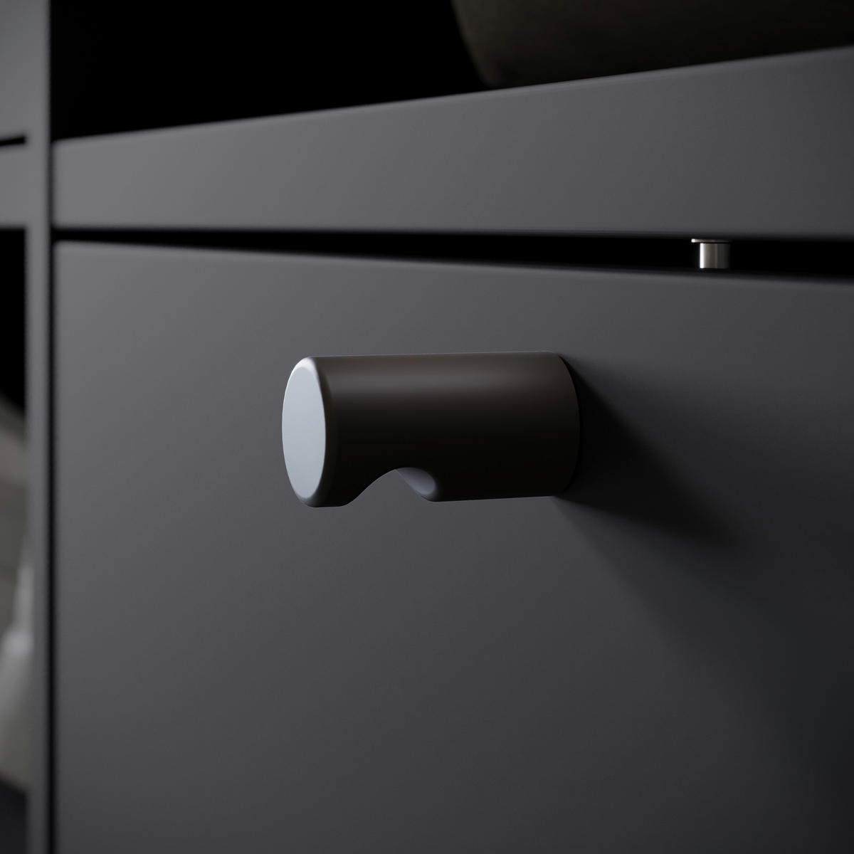 GARDEROBE  in 90/190/33 cm  - Schwarz, Trend, Holzwerkstoff (90/190/33cm) - MID.YOU