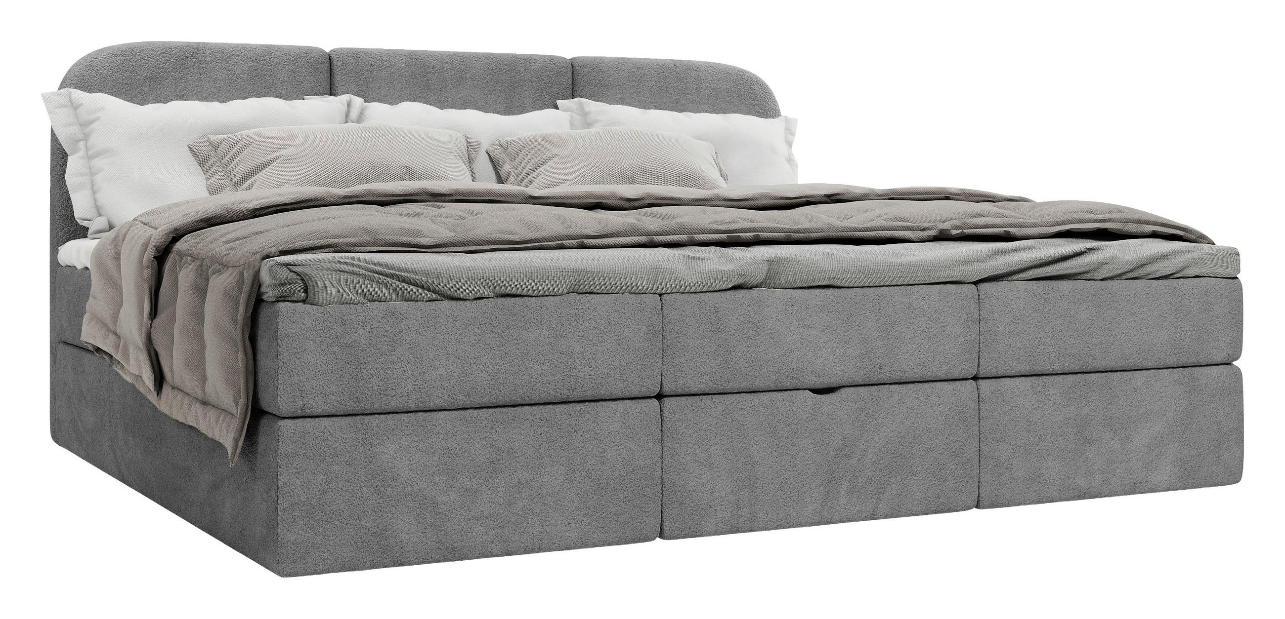 FAMILIENBETT - Dunkelgrau/Schwarz, Modern, Holz/Holzwerkstoff (270/200cm) - MID.YOU