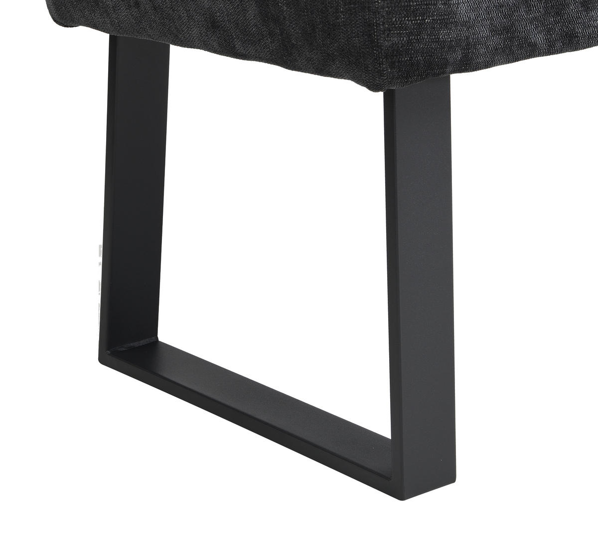 SITZBANK in Metall, Textil Dunkelgrau  - Dunkelgrau/Schwarz, MODERN, Textil/Metall (180/85/56cm) - Livetastic