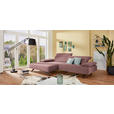 ECKSOFA in Flachgewebe Rosa  - Anthrazit/Rosa, Design, Textil/Metall (166/280cm) - Ambiente