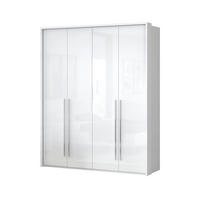 ORMAR SA KLASIČNIM VRATIMA bela visoki sjaj, bela  187/226/60 cm  - bela visoki sjaj/bela, Dizajnerski, pločasti materijal/plastika (187/226/60cm)