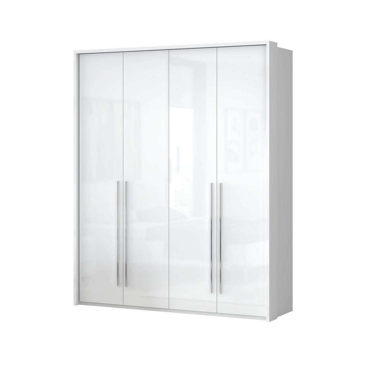 ORMAR SA KLASIČNIM VRATIMA bela visoki sjaj, bela  187/226/60 cm  - bela visoki sjaj/bela, Dizajnerski, pločasti materijal/plastika (187/226/60cm)