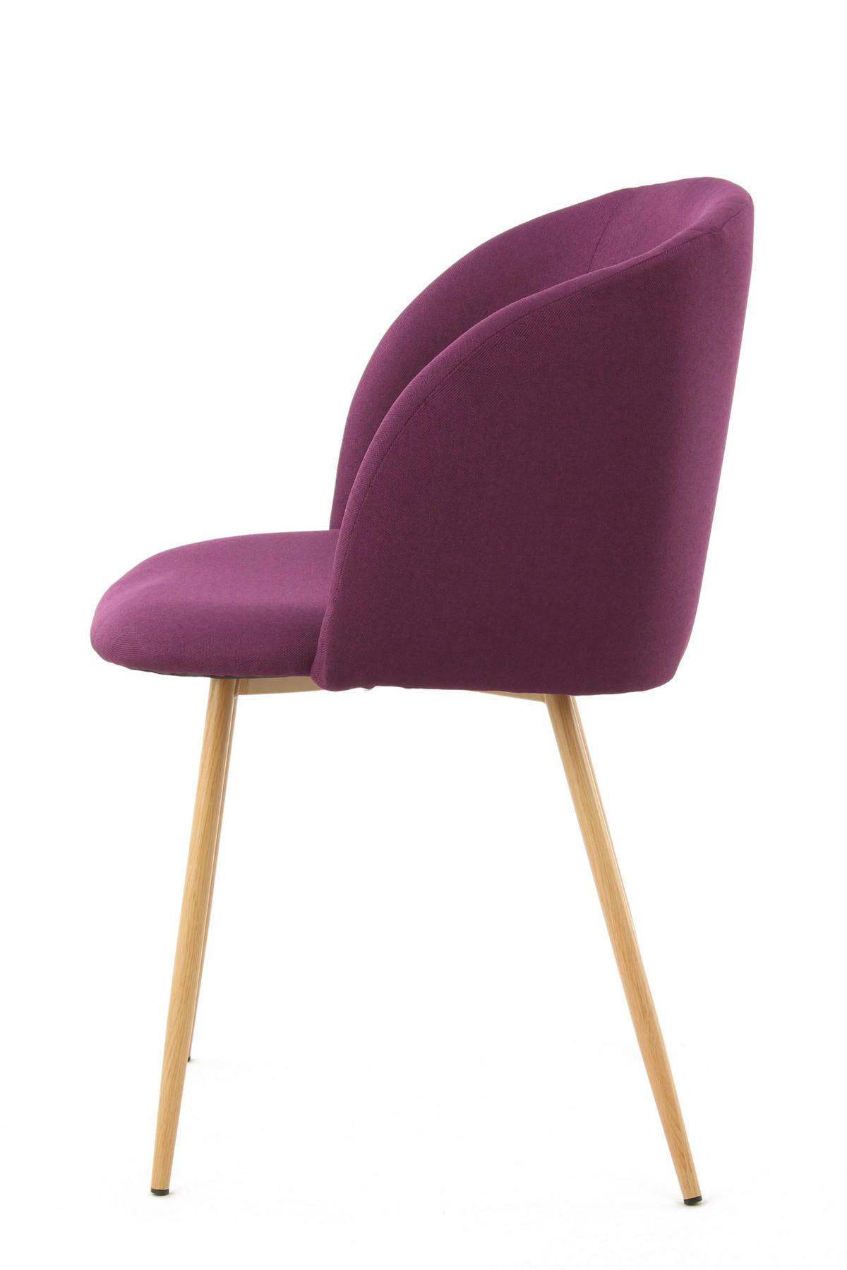 STUHL-SET 2 Stück  in Stahl  - Violett, Design, Kunststoff/Metall (54/84/56cm) - Kayoom