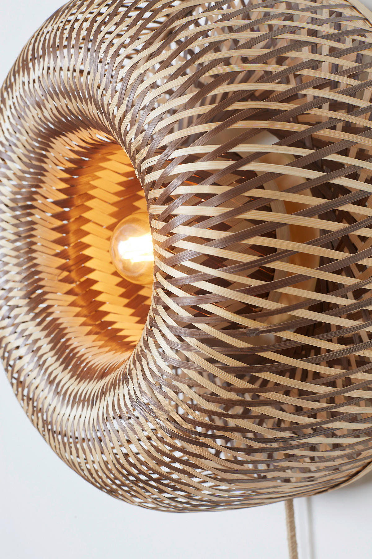 VÄGGLAMPA Good & Mojo 35/15 cm   - brun/naturfärgad, Basics, naturmaterial (35/15cm) - Good & Mojo