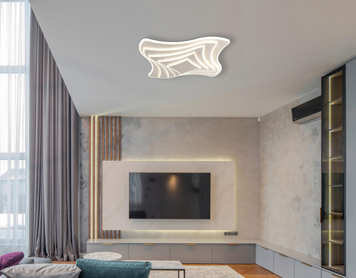 Plafonieră Cu Led 42 W    45/45/7 cm  - nisipiu, Design, plastic/metal (45/45/7cm) - Novel